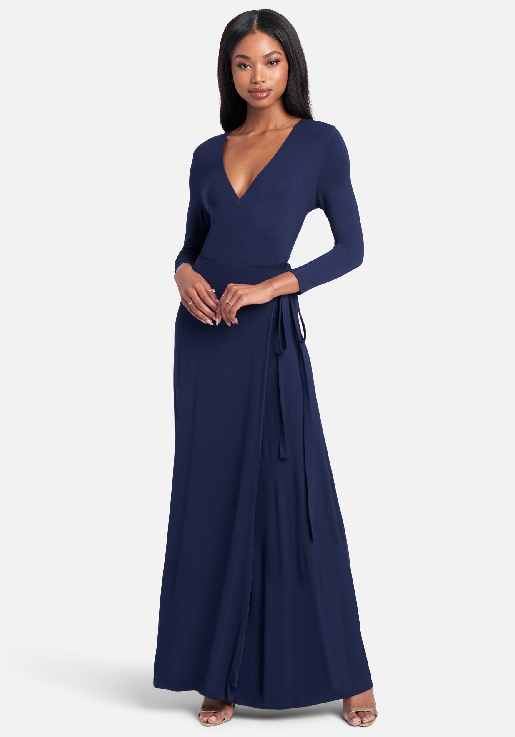 Tie Front Surplice Gown