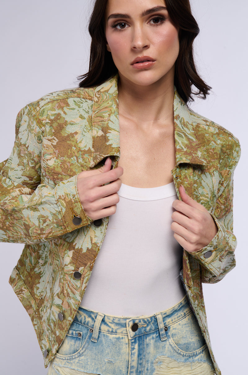 BROCADE TAPESTRY BOMBER JACKET