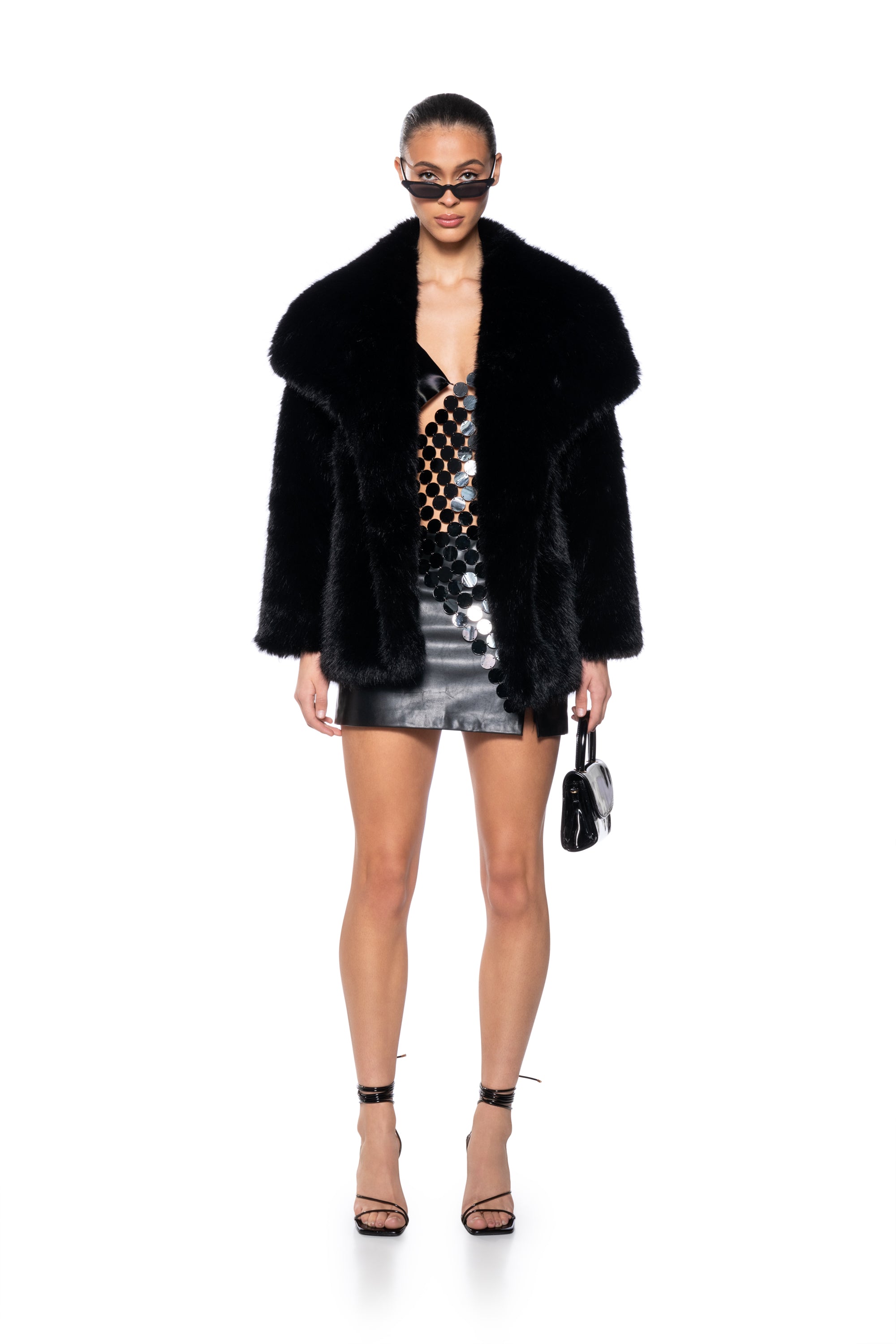 OLD HOLLYWOOD FAUX FUR JACKET