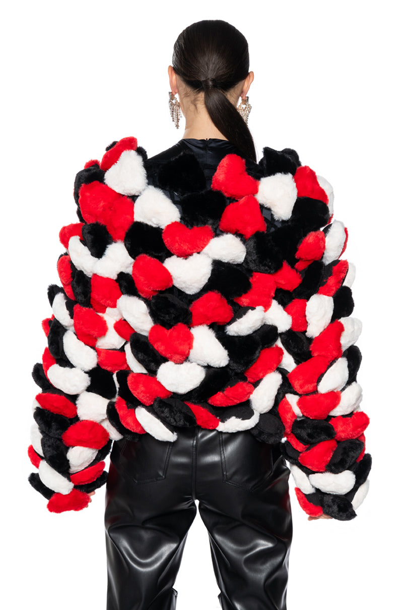 QUEEN OF HEARTS PLUSH CARDIGAN