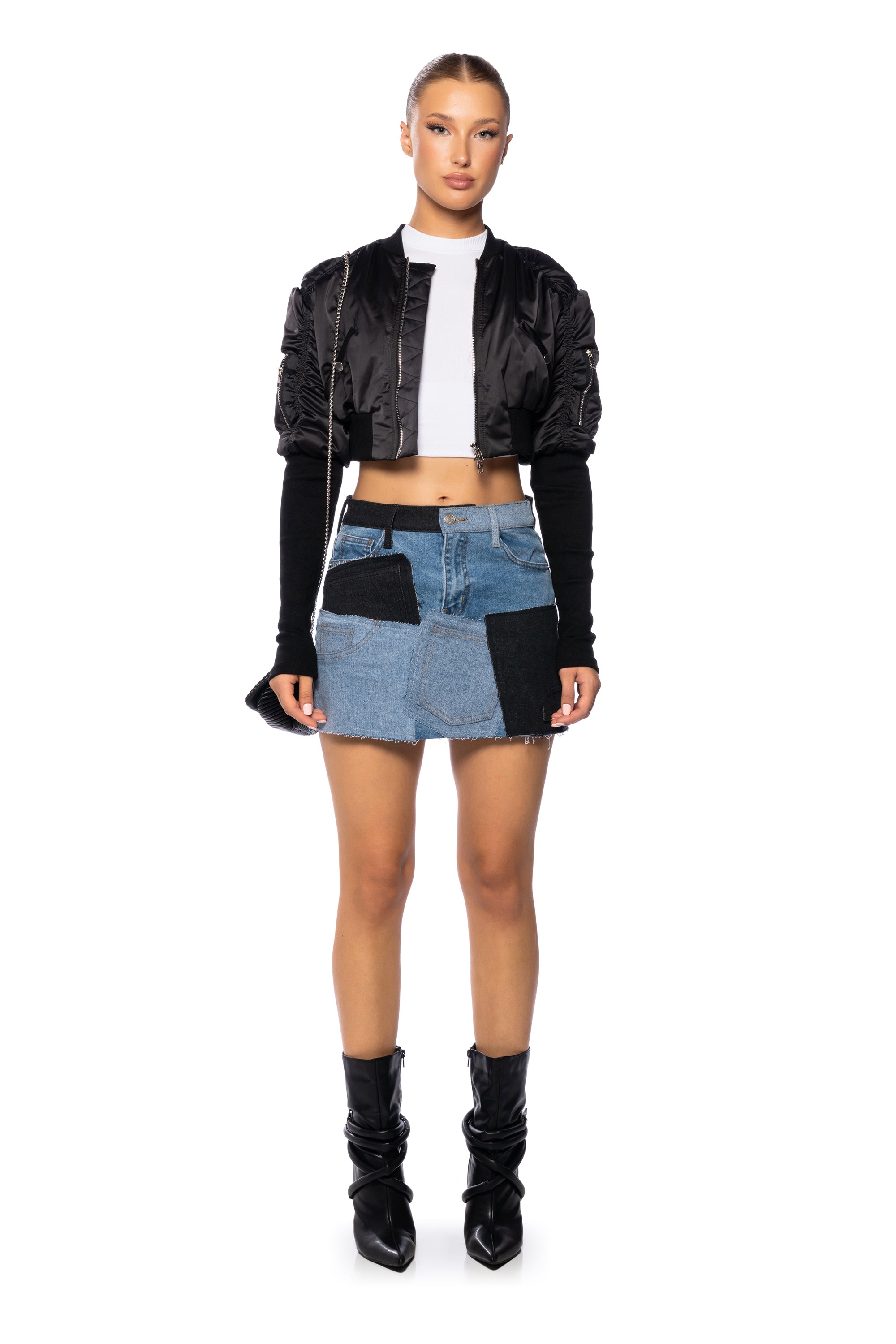 BABBS SKINNY ARM BOMBER JACKET