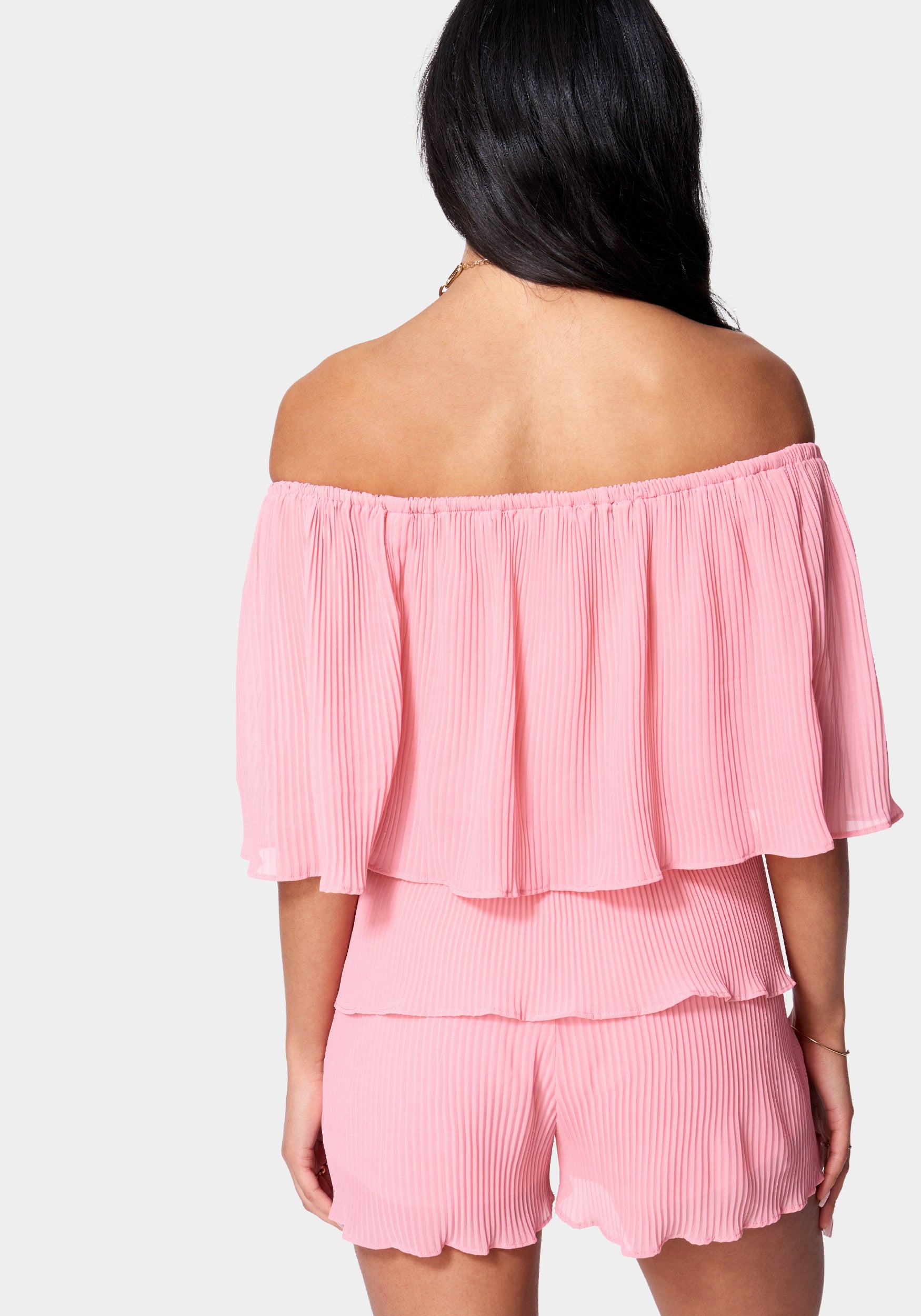 Tiered Ruffle Off Shoulder Romper