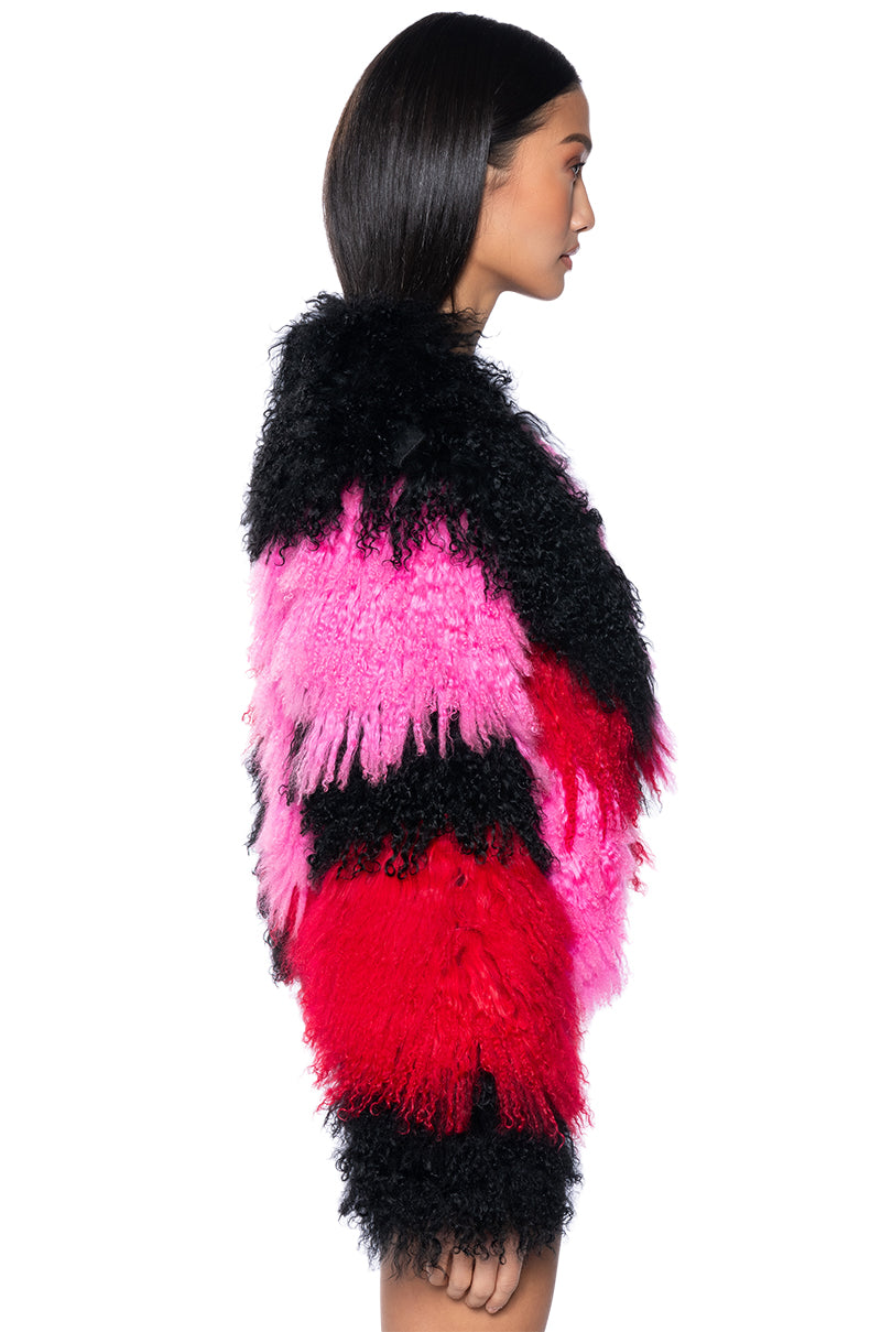 MY BEYDAY COLORFUL REAL MOHAIR JACKET