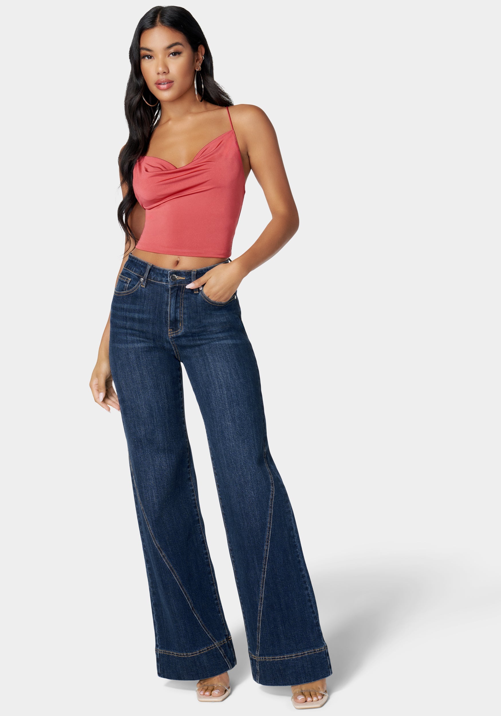 Natural Waist Wide Leg Jean