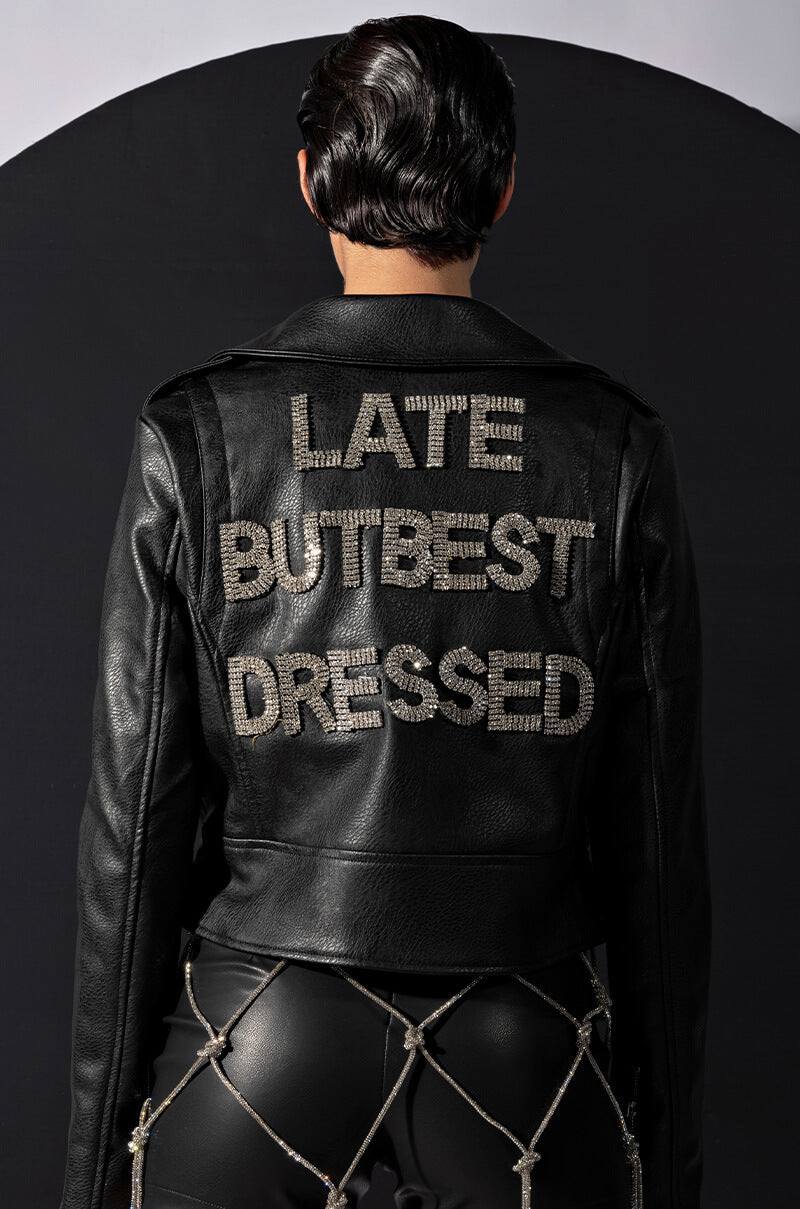 BEST DRESSED BLING MOTO JACKET