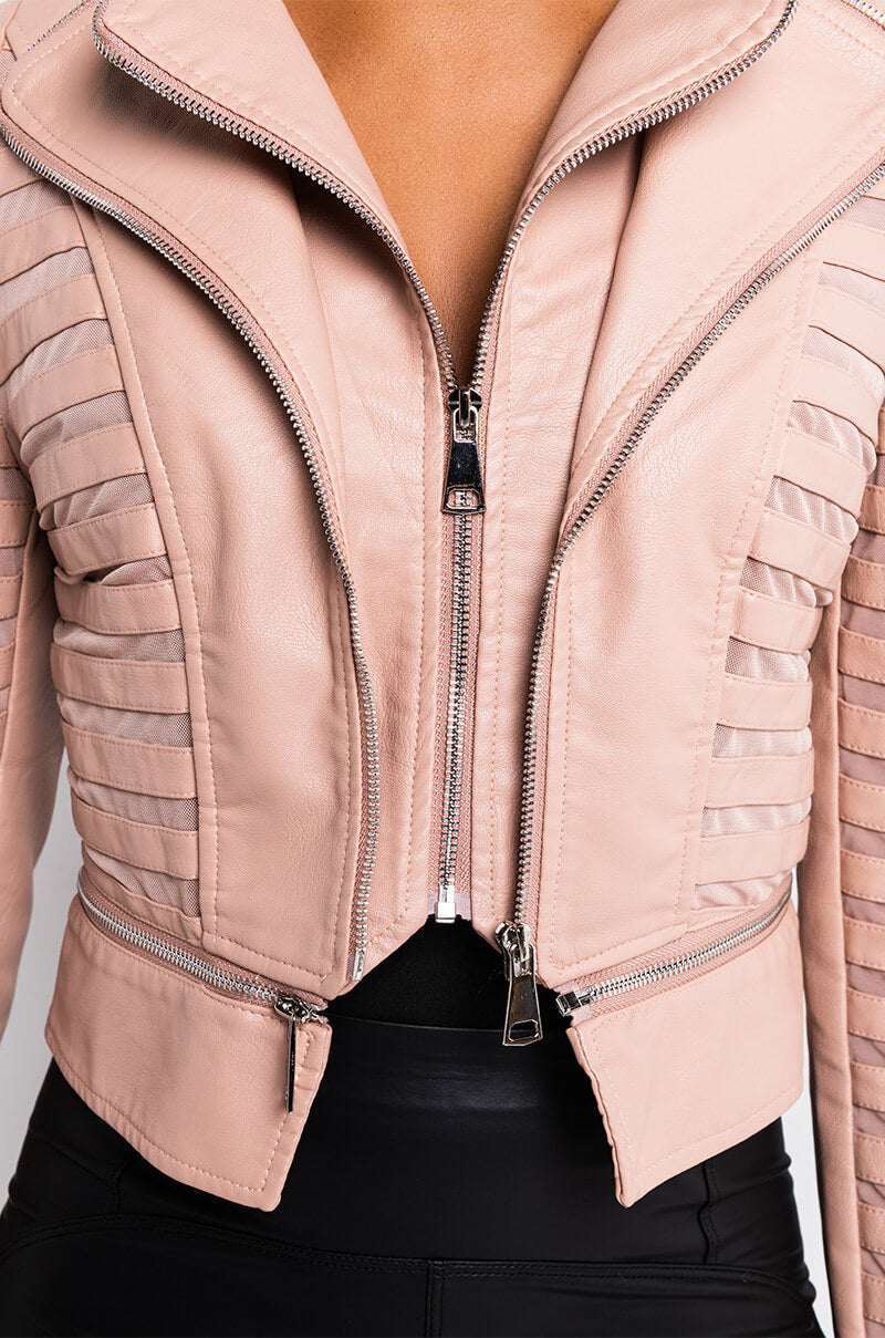 ON THE RUN MESH MOTO JACKET