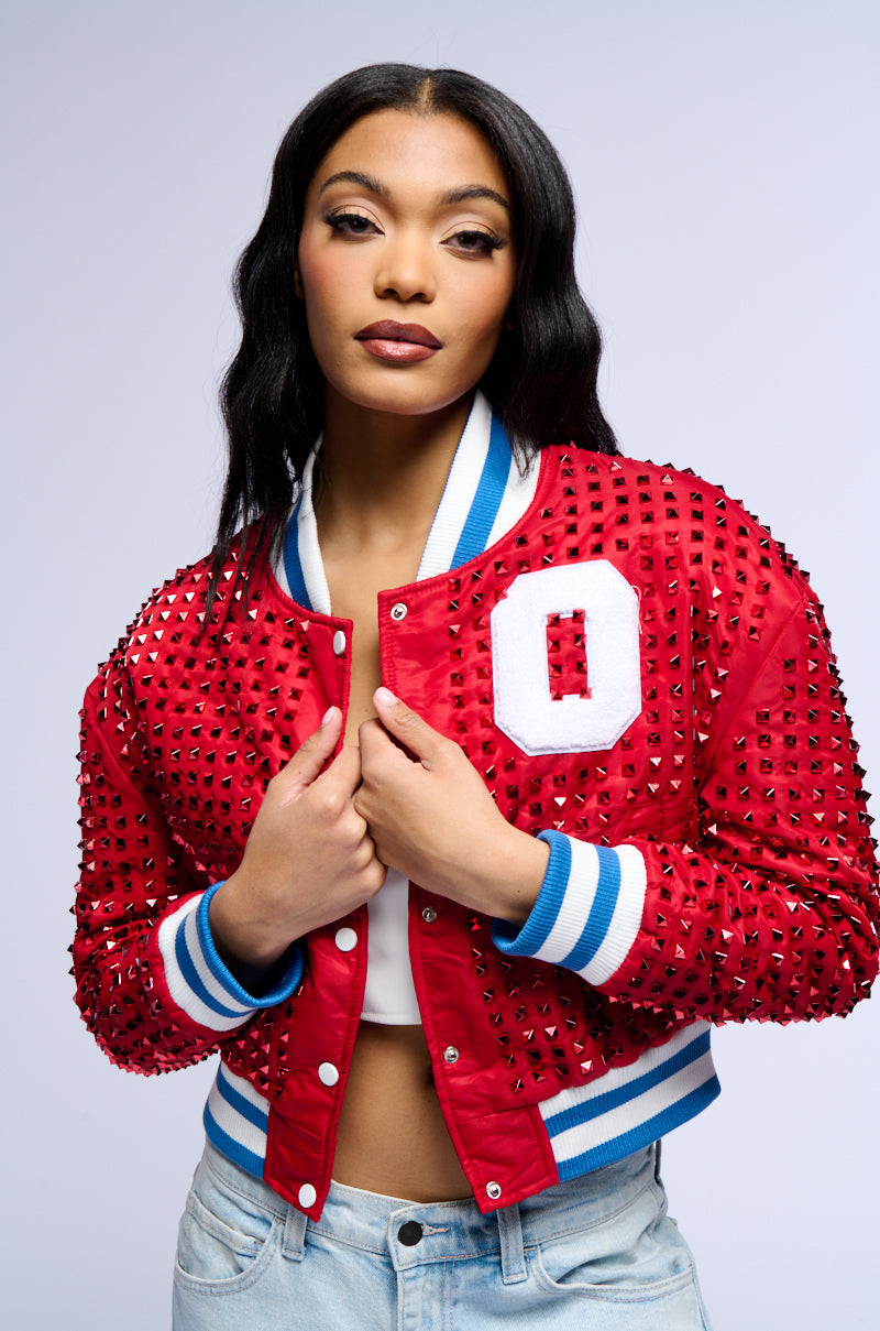 HOME RUN STUDDED BOMBER