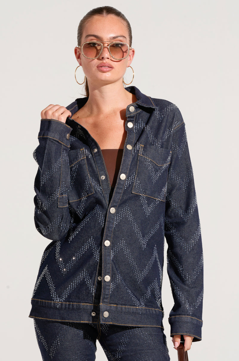 GOOD KARMA EMBELLISHED DENIM JACKET