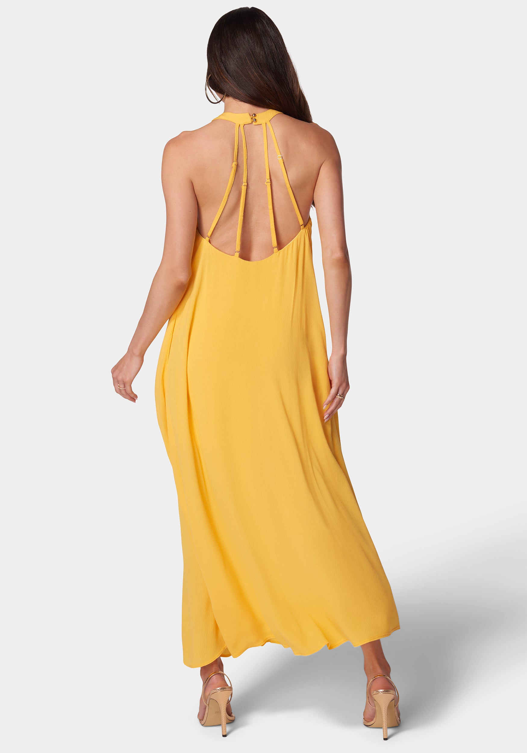 Strappy Back Trapeze Maxi Dress