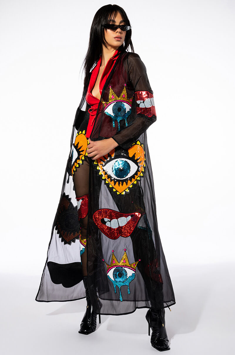 EYES WIDE SHUT SEQUIN HOLIDAY DUSTER