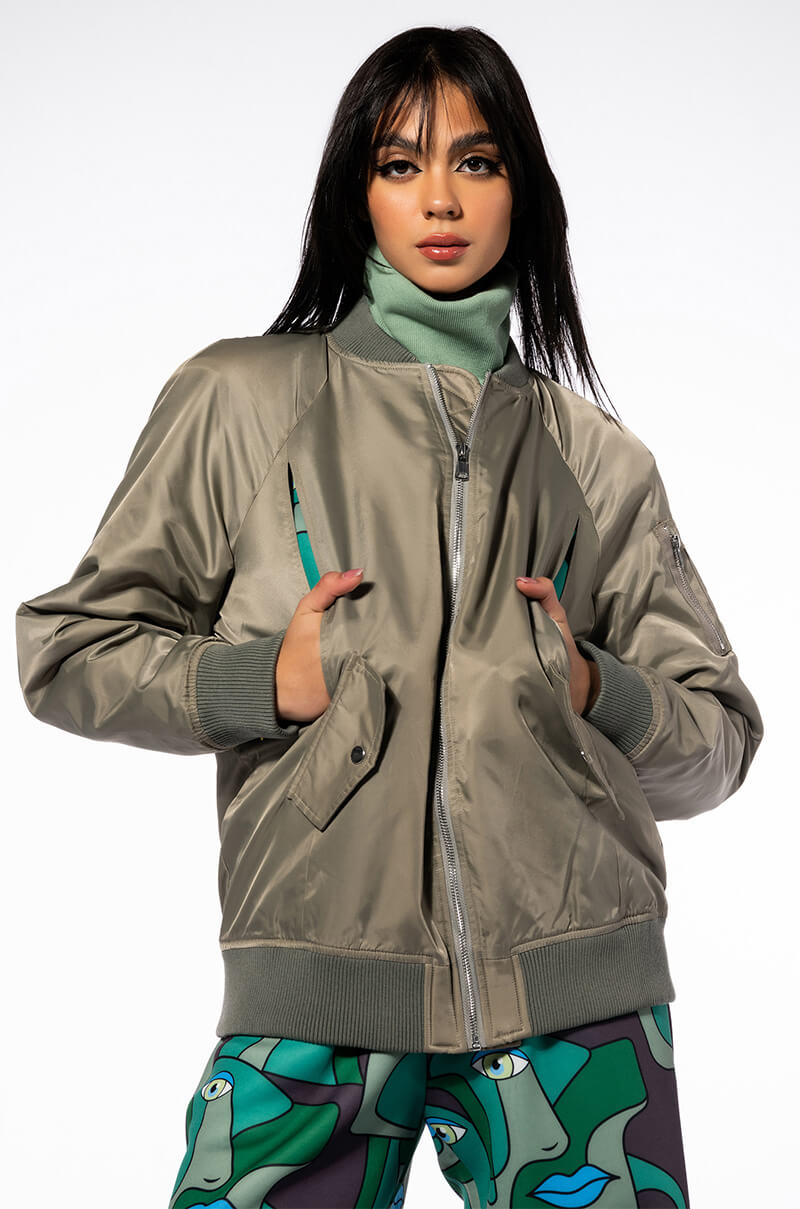 GET REAL DARLING PONCHO FLIGHT BOMBER