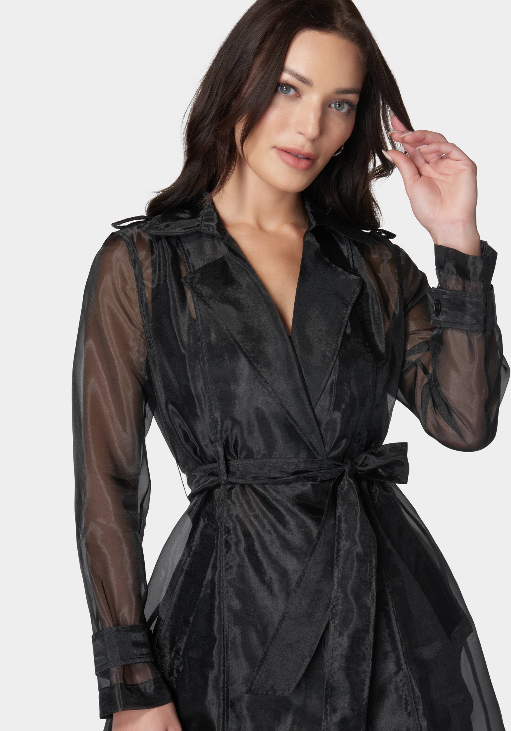 Organza Trench Coat