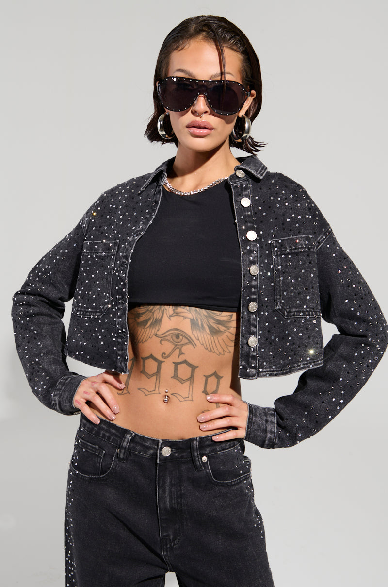 EMMIE EMBELLISHED DENIM JACKET