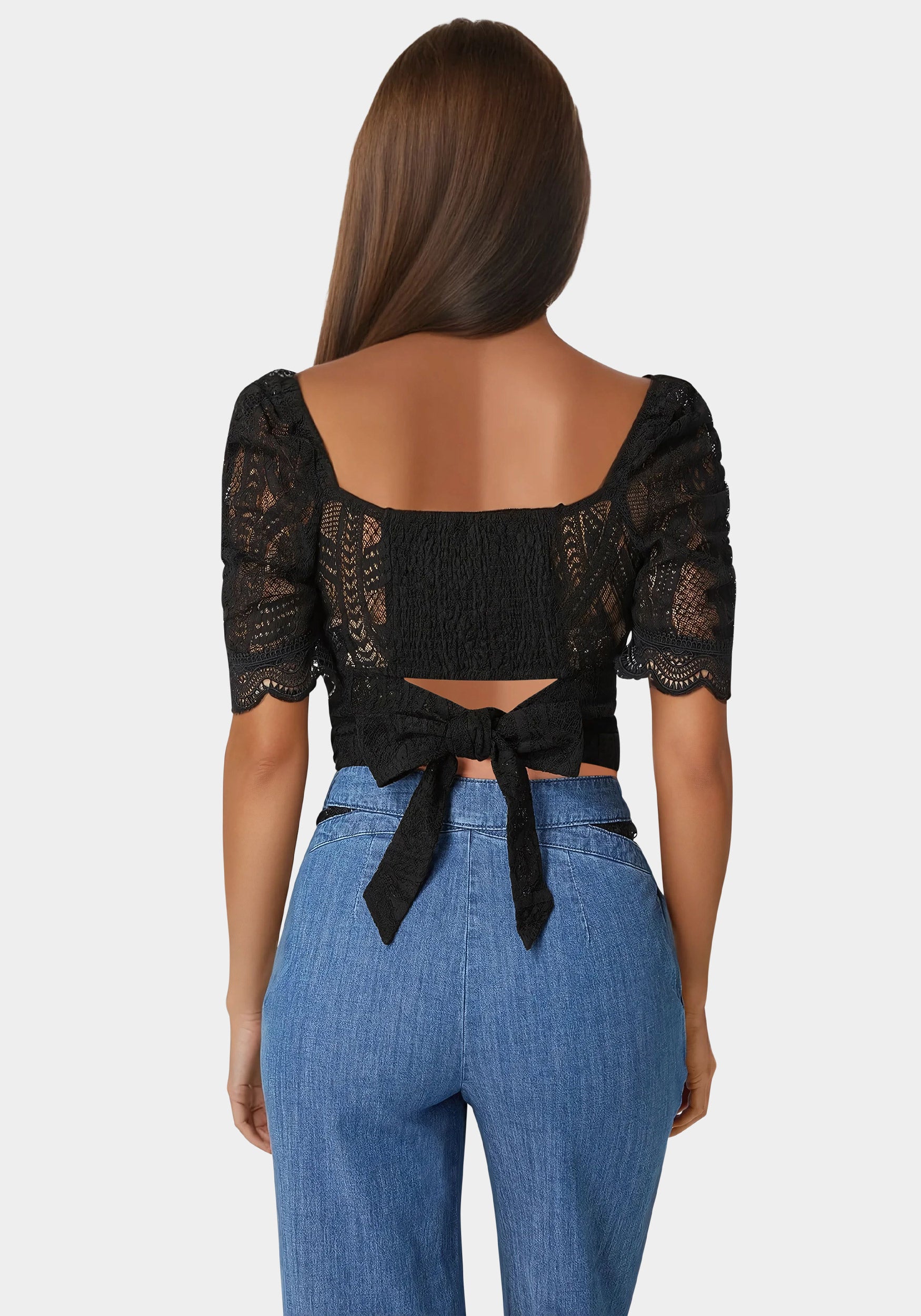 Puff Sleeve Lace Top