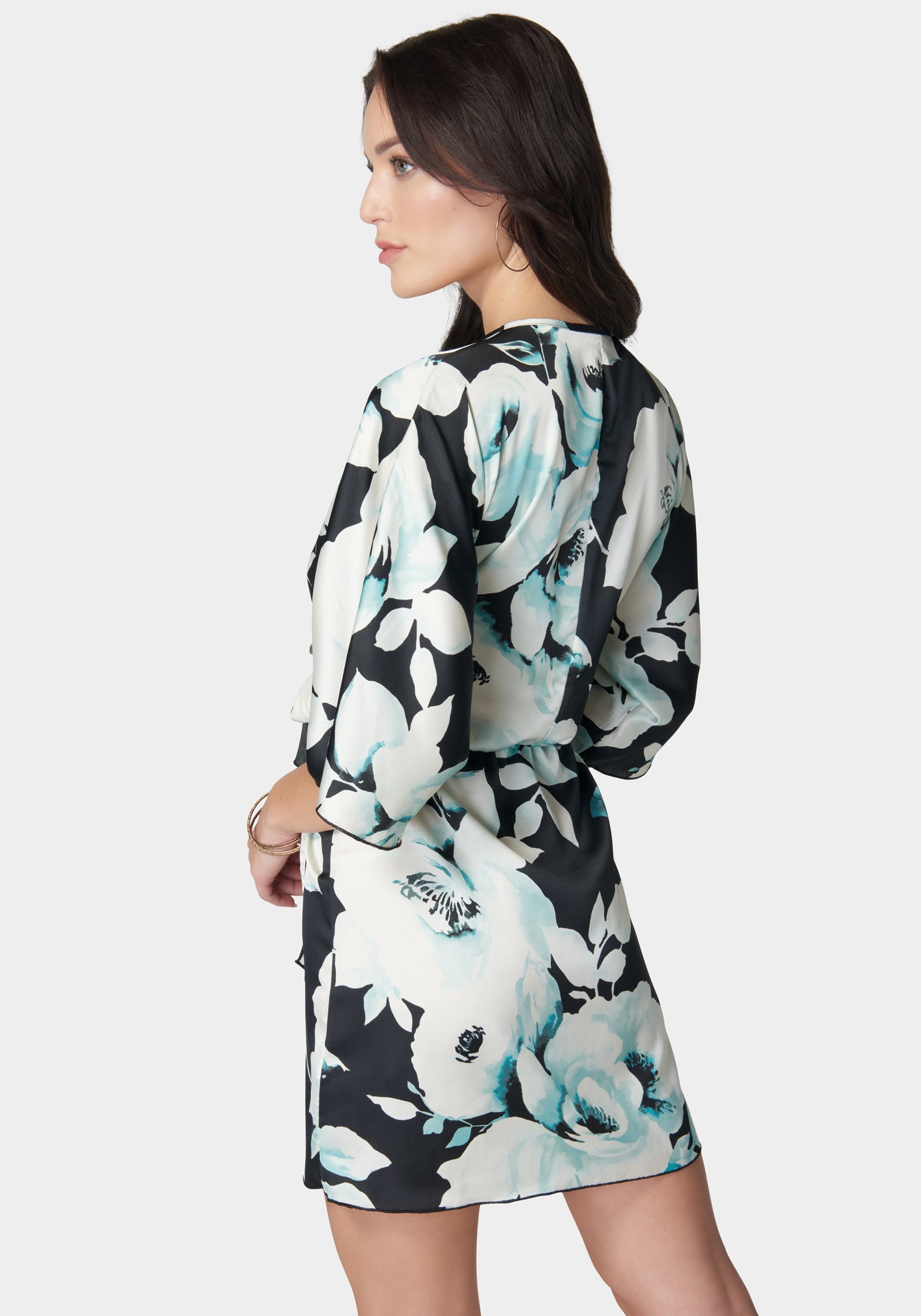 Printed Satin Kimono