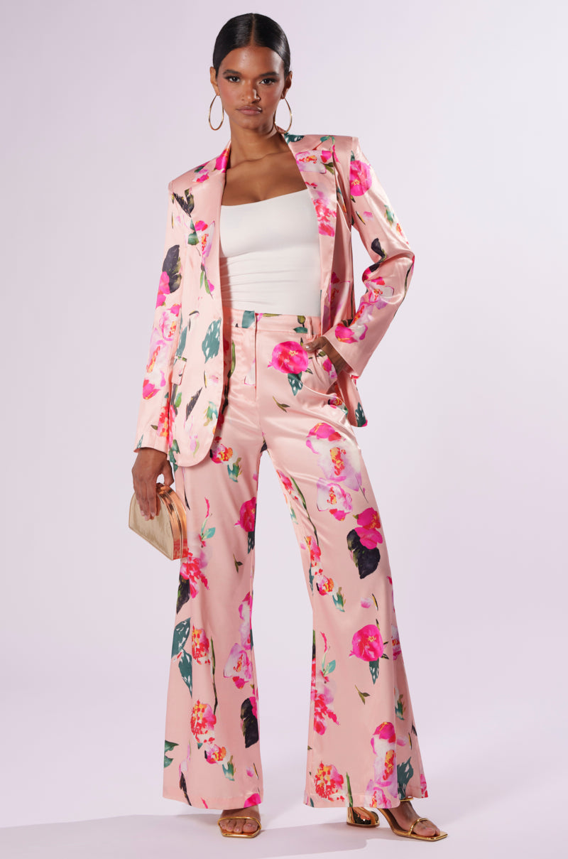 BLOSSOM SATIN BLAZER