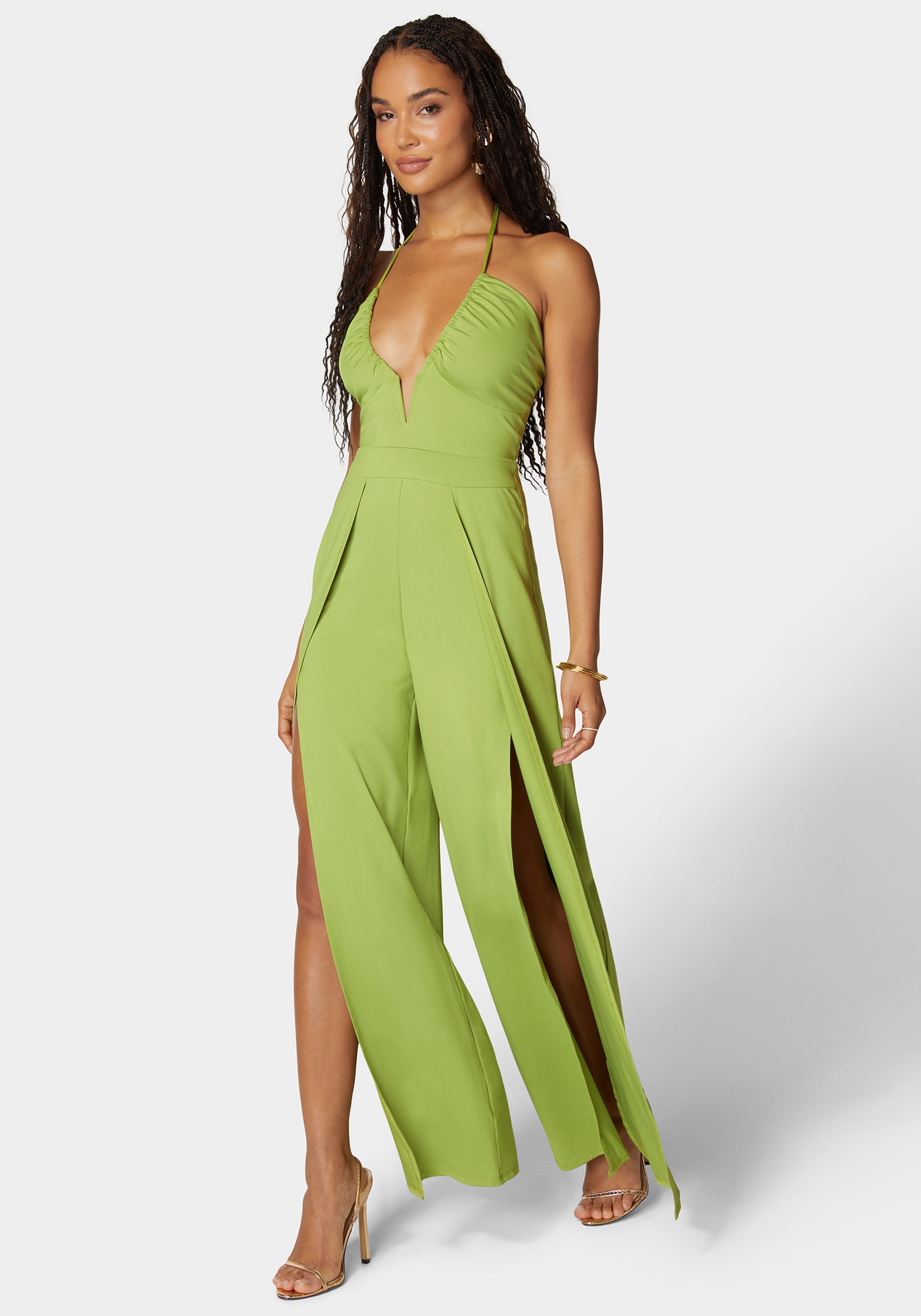 Strappy Slit Leg Jumpsuit