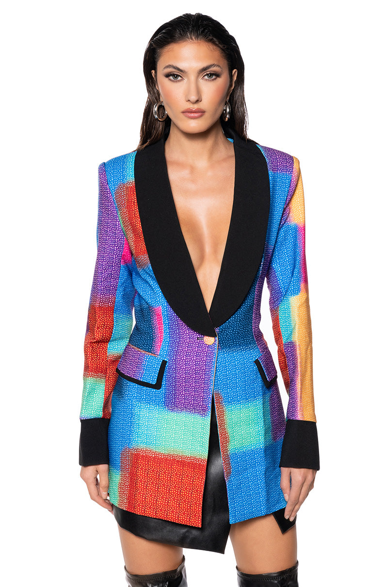 MATRIX ABTRACT PRINT BLAZER