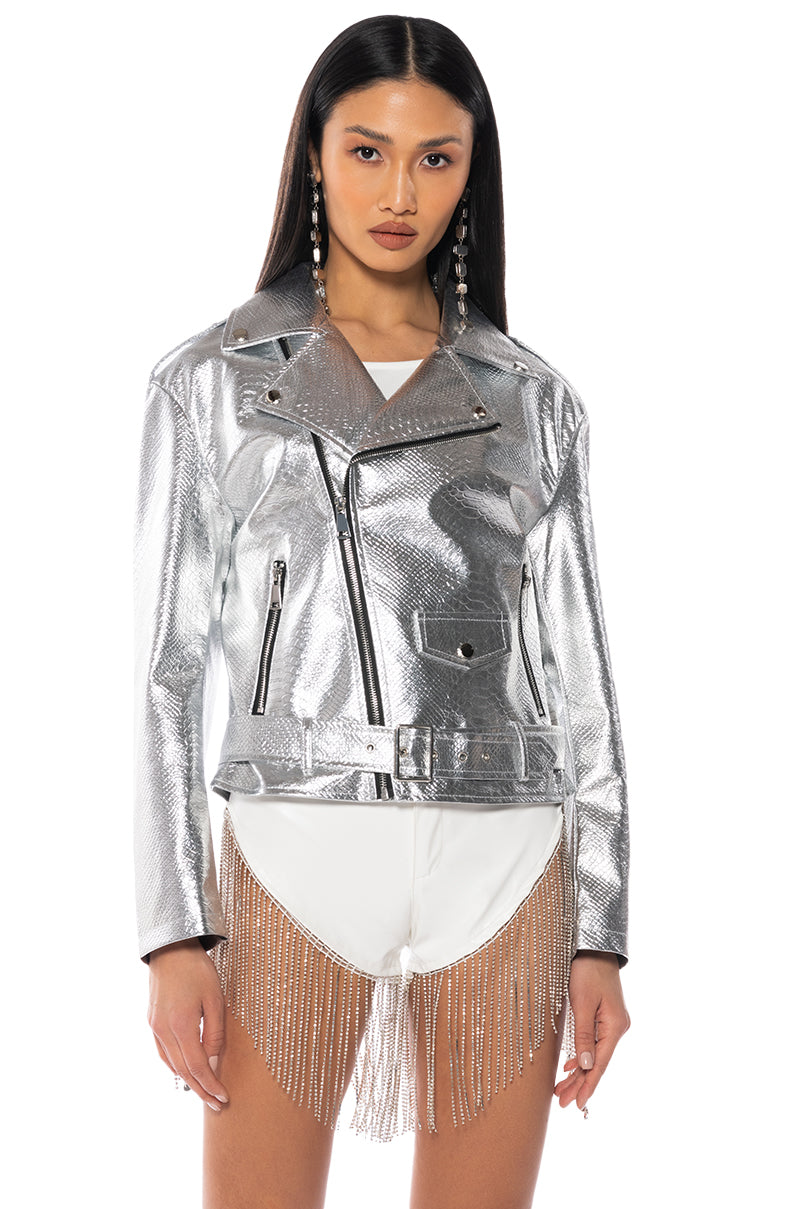 SPACE CASE METALLIC FRINGE MOTO