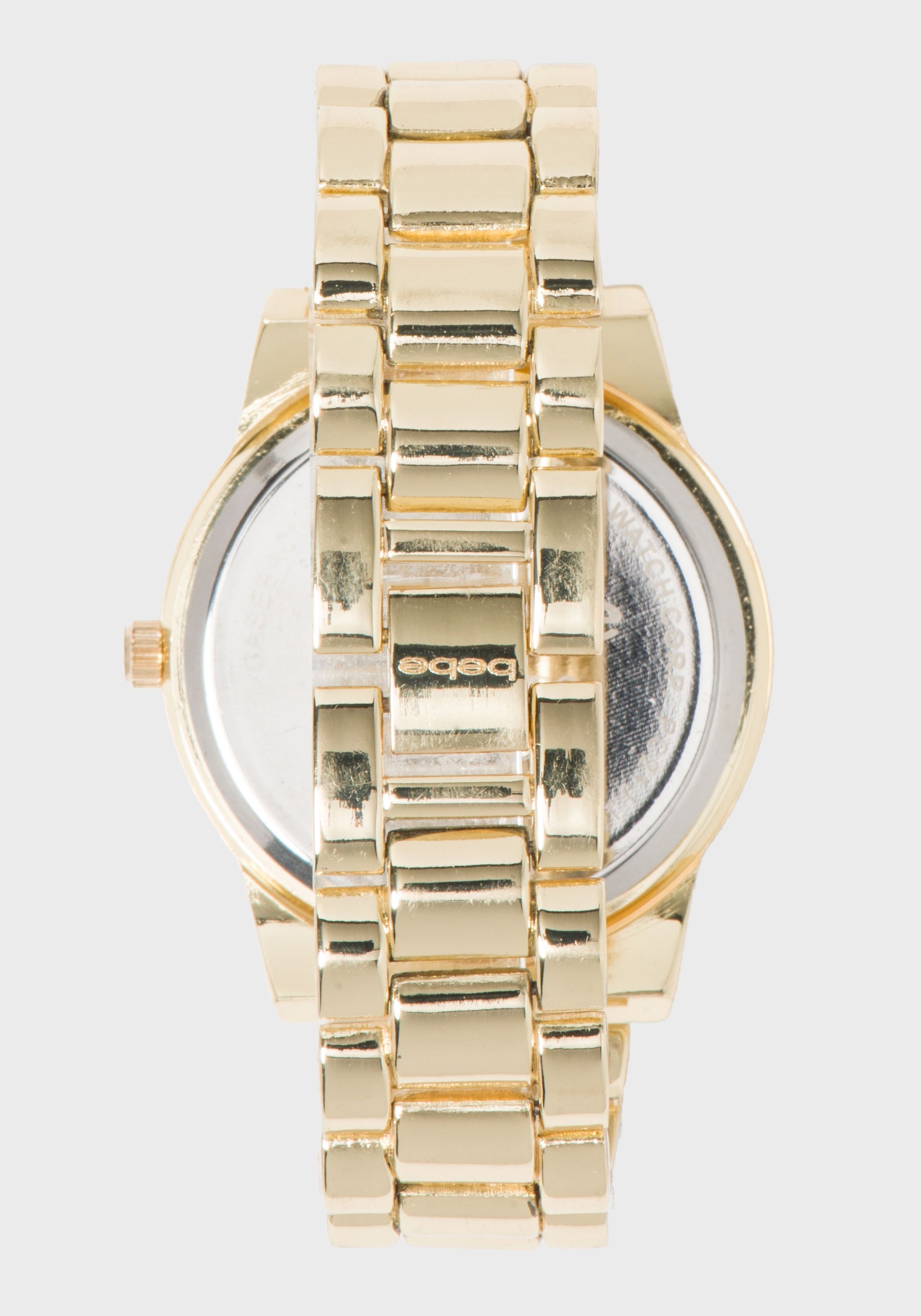 Gold Crystal Bezel Watch