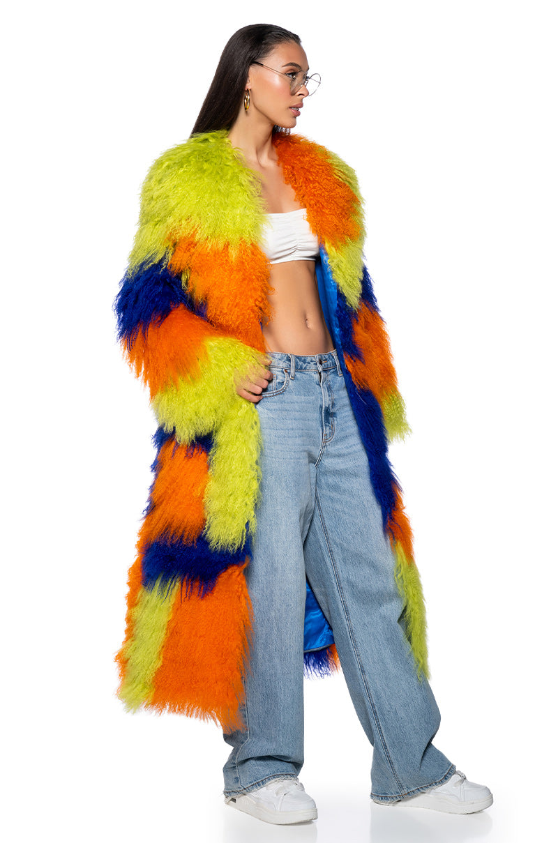 RIDAY REAL MOHAIR FUR TRENCH COAT