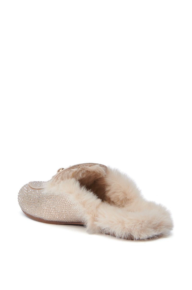 AZALEA WANG TIRAMISU TAN FUR FOOTBED LOAFER