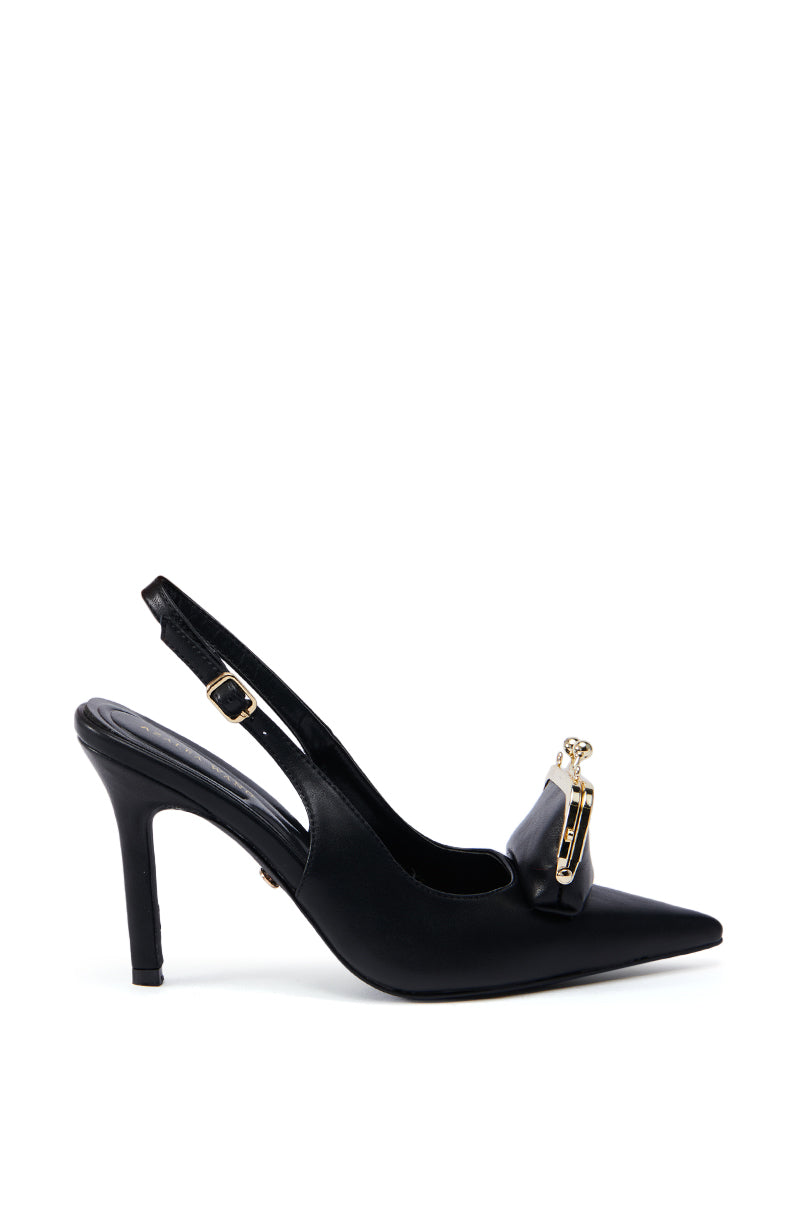 AZALEA WANG BAYLOR BLACK STILETTO PUMP