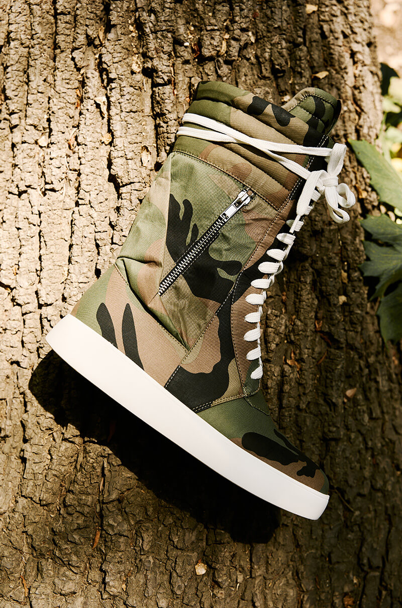 AZALEA WANG TONY CAMO SNEAKER