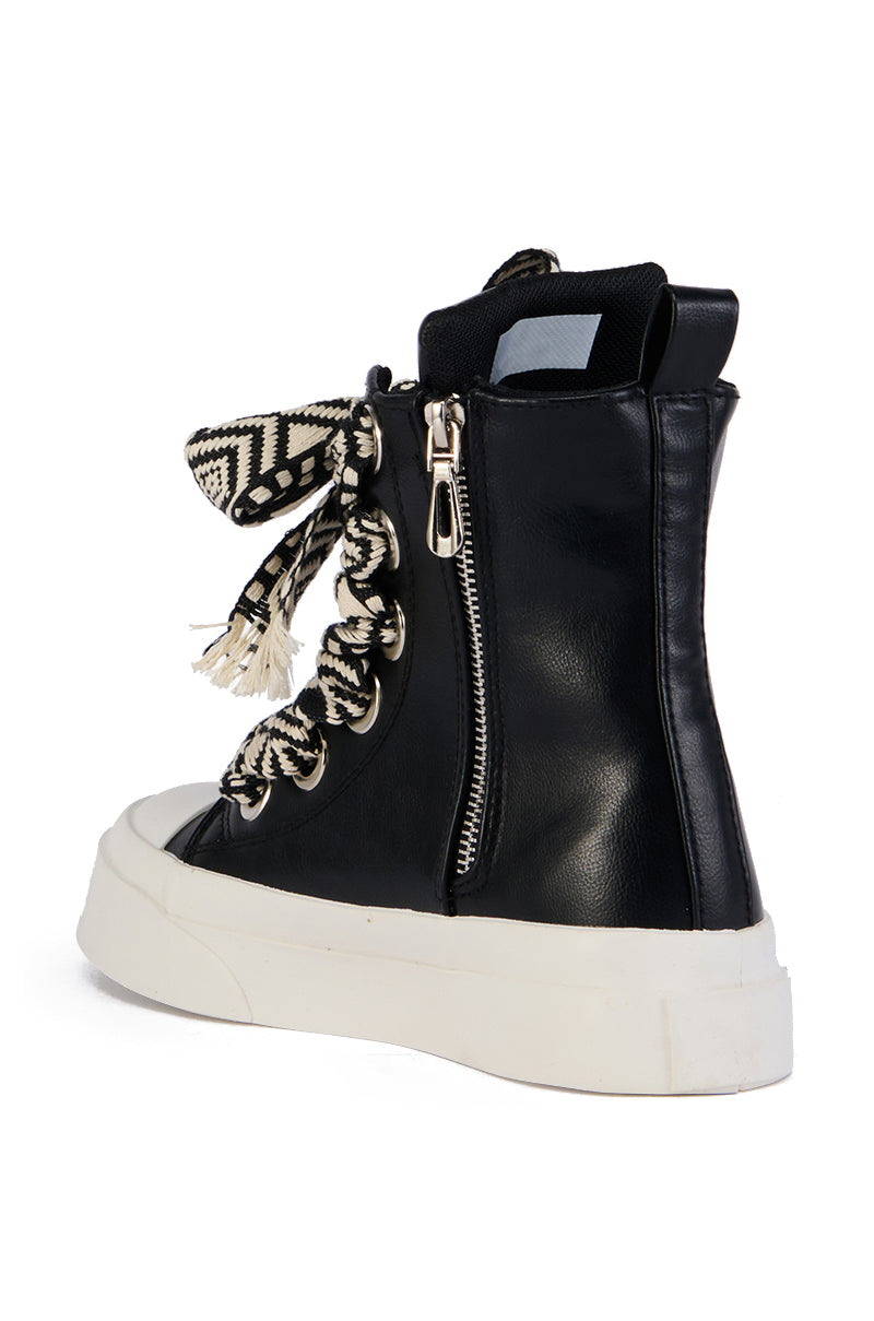 LUKKA HIGH TOP SNEAKER IN BLACK