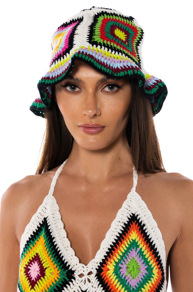 I WANNA RUN AWAY CROCHET BUCKET HAT