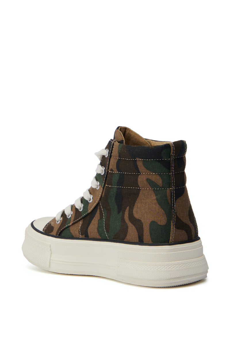 AZALEA WANG WACKY CAMO HIGH TOP SNEAKER