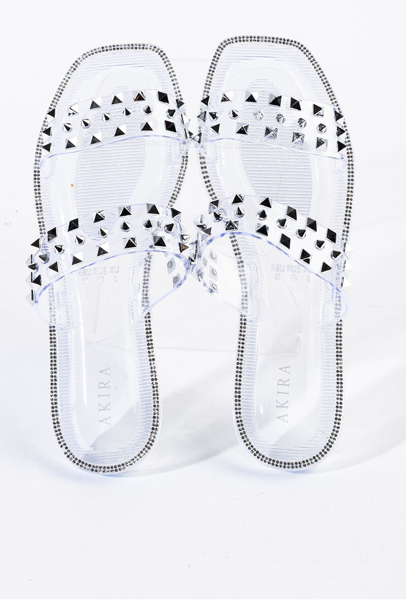 ALL DAY LONG FLAT SANDAL IN CLEAR