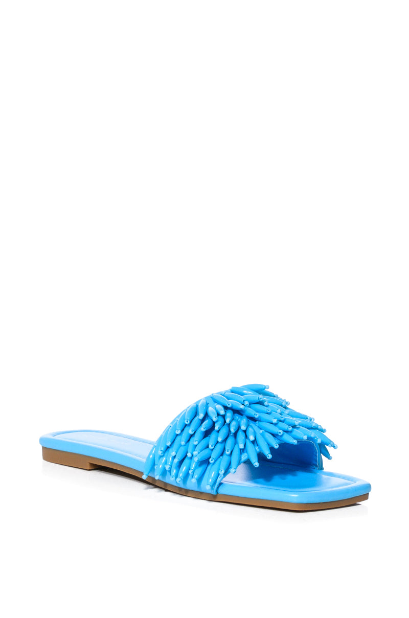 AZALEA WANG KIERA EMBELLISHED FLAT SANDAL