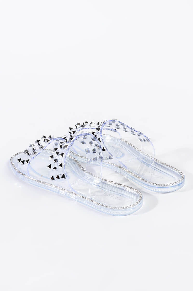 ALL DAY LONG FLAT SANDAL IN CLEAR