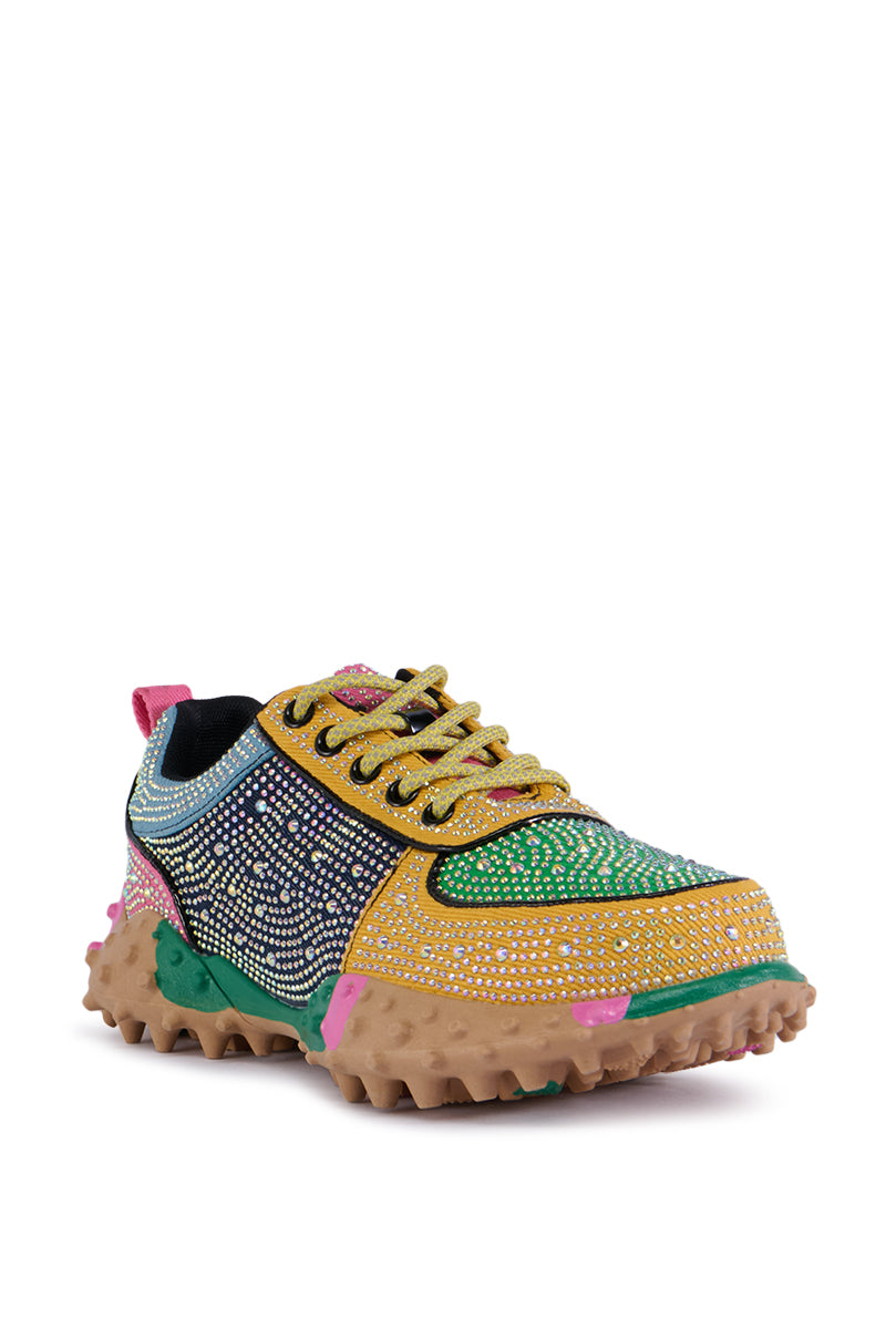 AZALEA WANG ISABEAU EMBELLISHED MULTI SNEAKER