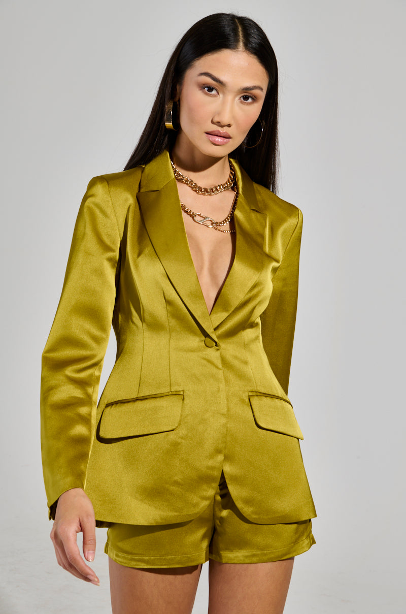 DUSK TIL DAWN SATIN BLAZER