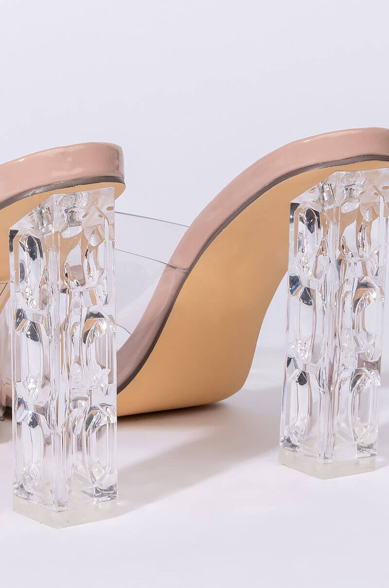 AZALEA WANG SATURDAY NIGHT MOOD CHUNKY SANDAL IN NUDE