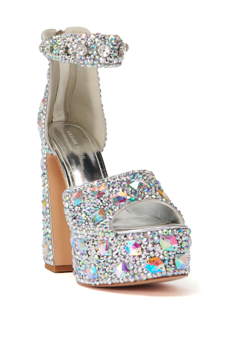 AZALEA WANG AMORIE MULTI EMBELLISHED PLATFORM SANDAL