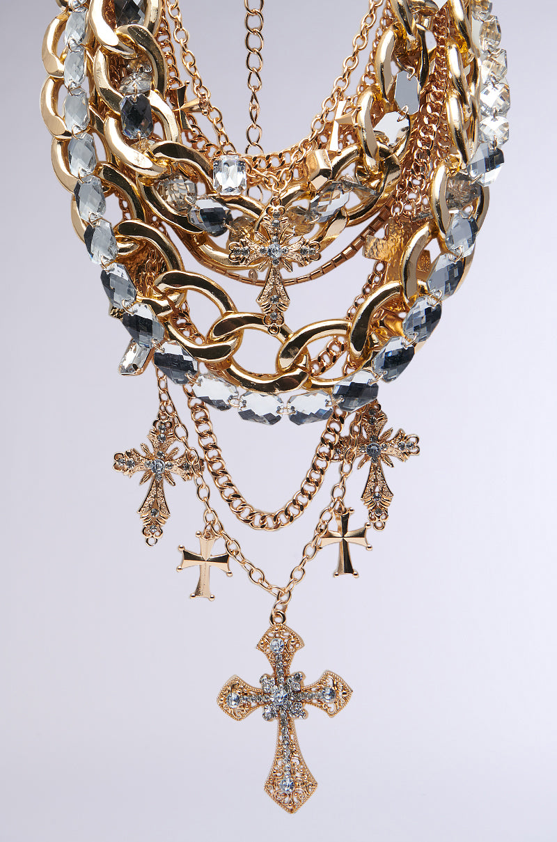 CROSS ME NECKLACE IN GOLD