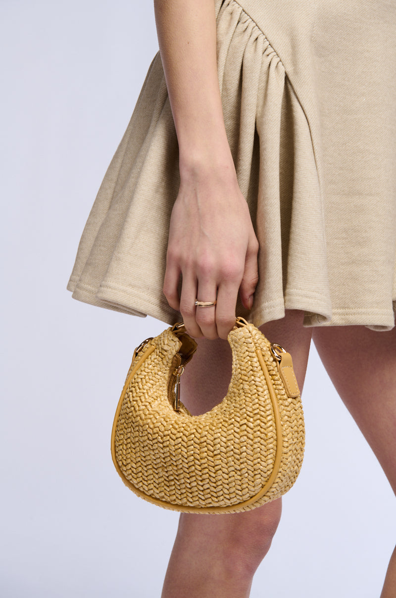 POPPY RAFFIA MINI BAG