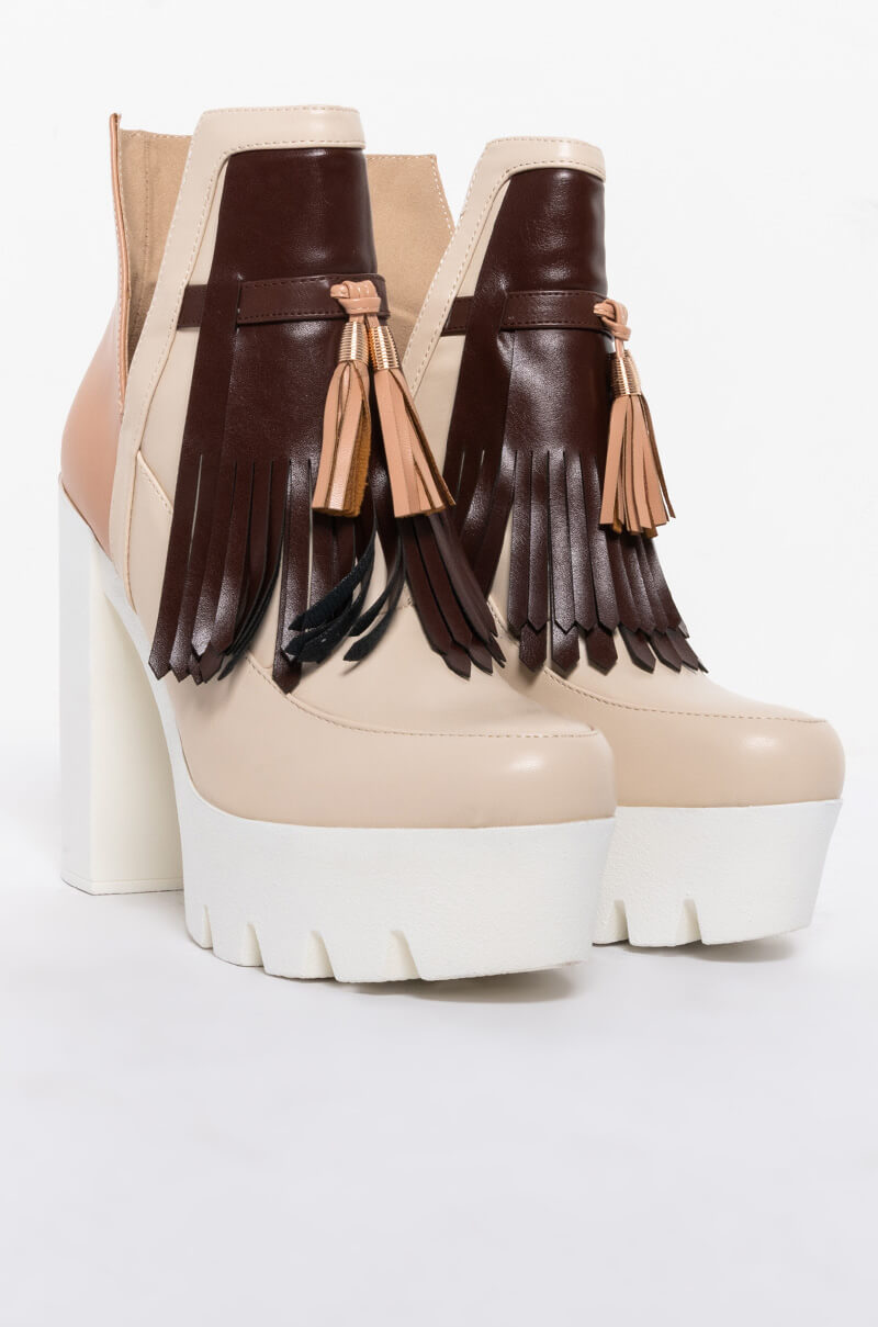 AZALEA WANG I DON'T NEED YOU CHUNKY BOOTIE IN BROWN