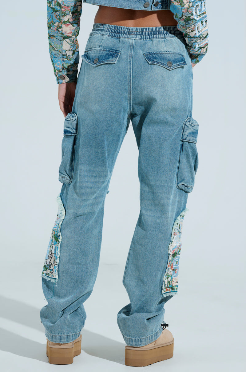 OUT OF THIS WORLD DENIM JOGGER