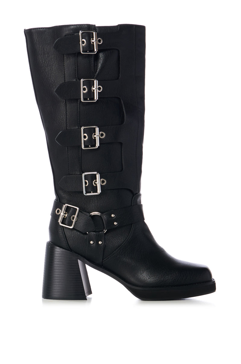 AZALEA WANG BRONSON CHUNKY MOTO BOOT