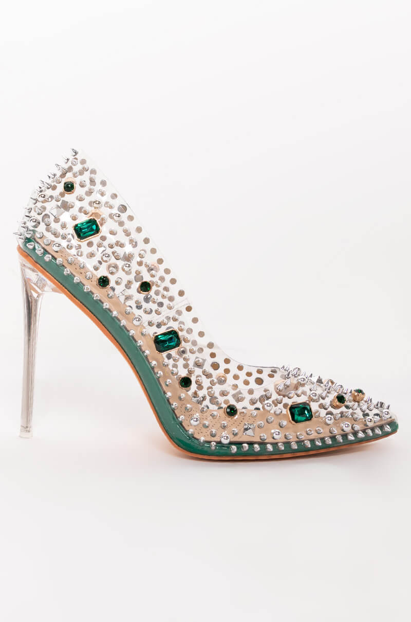 AZALEA WANG ADD A LITTLE SPICE STILETTO PUMP IN GREEN