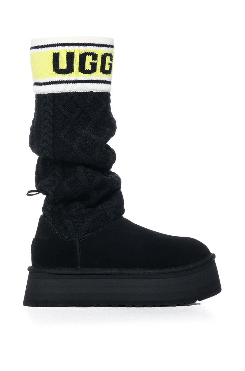 UGG BLACK W CLASSIC SWEATER LETTER