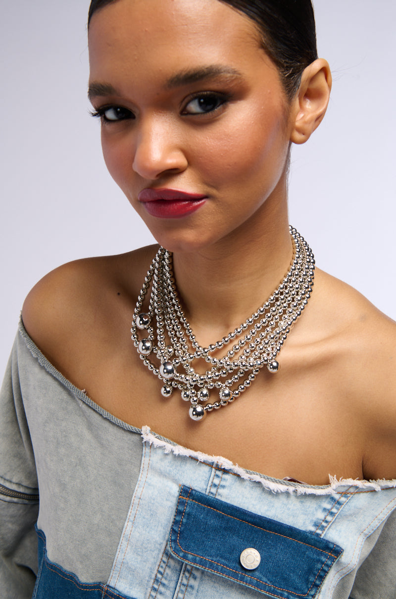 I PREFER SILVER NECKLACE