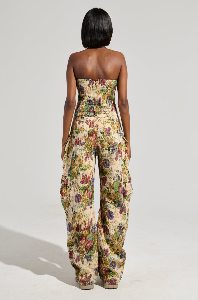 IN HER ELEMENT FLORAL WOVEN JUMPSUIT