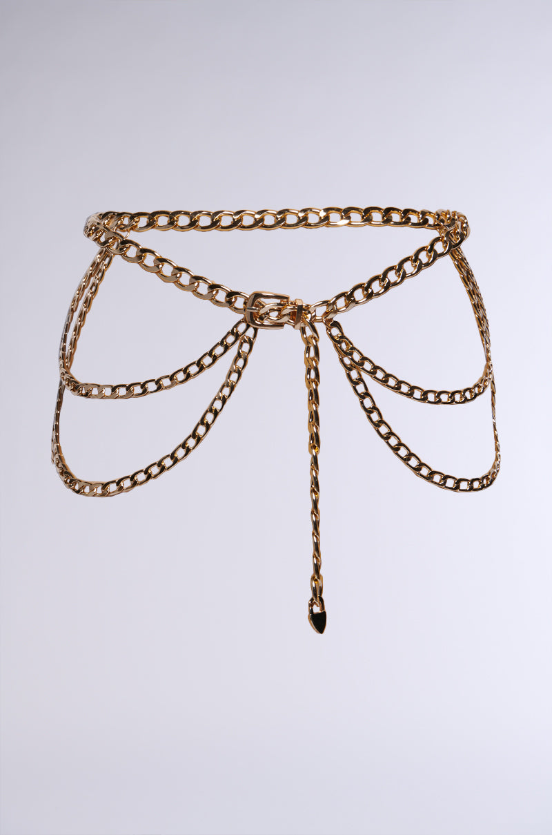 WESTERN LAYERED CHAIN BELT