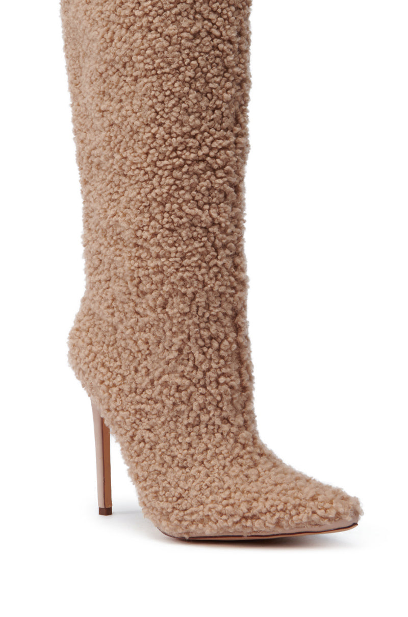 AZALEA WANG PAITYN FUZZY BOOT IN BROWN