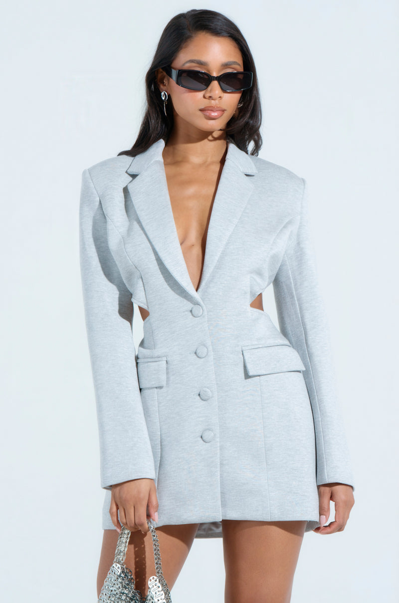 RACHEL SCUBA BLAZER DRESS